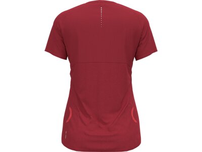 ODLO Damen T-shirt s/s 1/2 zip AXALP TRAI Rot