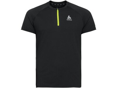 ODLO Herren T-shirt s/s 1/2 zip AXALP TRAI Schwarz