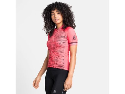 ODLO Damen Radtrikot full zip ZEROWEIGHT CERAMICOOL Pink