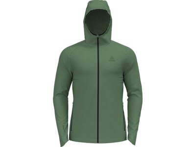ODLO Herren Kapuzensweat Mid layer hoody full zip ASCEN Grün