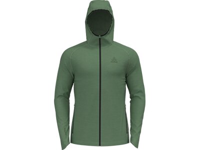 ODLO Herren Kapuzensweat Mid layer hoody full zip ASCEN Grün