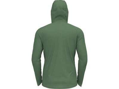 ODLO Herren Kapuzensweat Mid layer hoody full zip ASCEN Grün