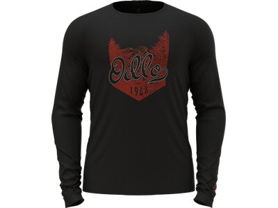 ODLO Herren Shirt T-shirt crew neck l/s MERINO 2 Schwarz