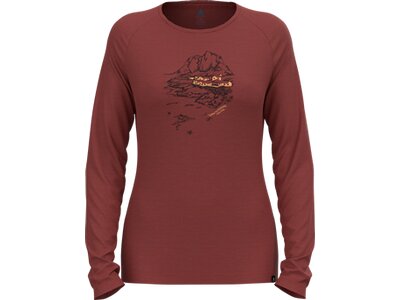 ODLO Damen Shirt T-shirt crew neck l/s ASCENT M Braun