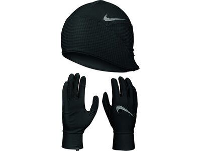 NIKE Herren Laufsport Handschuhe "Essential" zweiteilig Schwarz