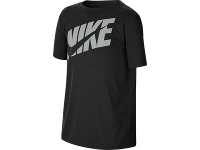 NIKE Jungen Fitness-Shirt Kurzarm Schwarz