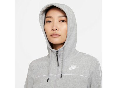 NIKE Damen Unterjacke W NSW MLNM ESSNTL FLC FZ HDY Silber