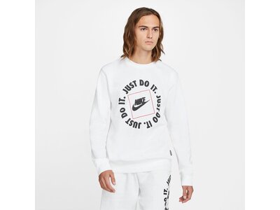 NIKE Herren Sweatshirt M NSW JDI FLC CREW Weiß