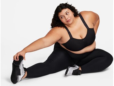 NIKE Damen Top W NK DF ALPHA BRA Schwarz