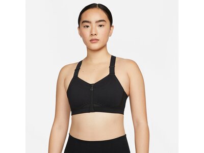 NIKE Damen Top W NK DF ALPHA ZIP-FRONT BRA Schwarz