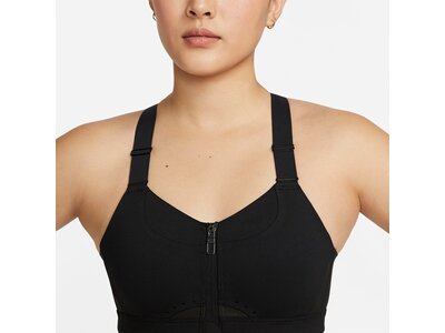 NIKE Damen Top W NK DF ALPHA ZIP-FRONT BRA Schwarz