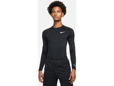 NIKE Herren DF TIGHT TOP LS Schwarz