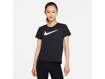 NIKE Damen DF SWSH RUN TOP SS Schwarz