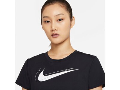 NIKE Damen DF SWSH RUN TOP SS Schwarz