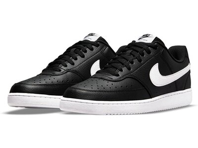 NIKE Herren Freizeitschuhe Court Vision Low Next Nature Schwarz