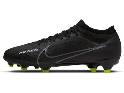 NIKE Herren Fussball-Rasenschuhe ZOOM VAPOR 15 PRO FG Schwarz