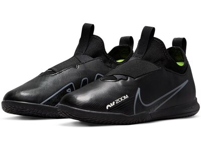 NIKE Kinder Fussball-Hallenschuhe JR ZOOM VAPOR 15 ACADEMY IC Schwarz