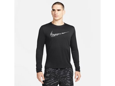 NIKE Herren M NK DF UV RN DVN MILER GX LS Schwarz