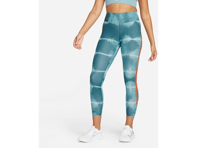 NIKE Damen Tight W NK ONE LUXE DF MR TGHT AOP Weiß