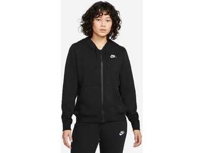 NIKE Damen Unterjacke W NSW CLUB FLC FZ HOODIE STD Schwarz