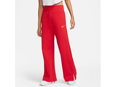 NIKE Damen Sporthose W NSW PHNX FLC HR PANT WIDE Rot