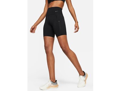 NIKE Damen Shorts W NK DF GO HR 8IN SHORT Schwarz