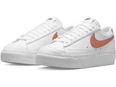 NIKE Damen Freizeitschuhe W BLAZER LOW PLATFORM ESS Weiß