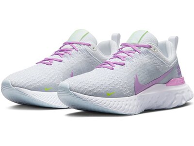 NIKE Damen Laufschuhe W REACT INFINITY RUN FK 3 Silber