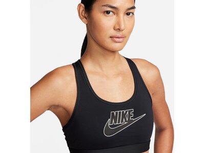 NIKE Damen Top W NK SWSH MED SPT FUTURA BRA Schwarz