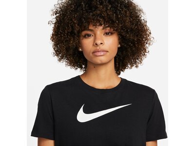 NIKE Damen Shirt W NK DF TEE SWOOSH Schwarz