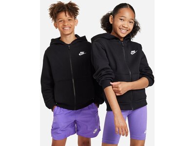 NIKE Kinder Unterjacke K NSW CLUB FLC HD FZ LS LBR Schwarz