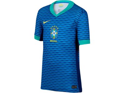 NIKE Kinder Fantrikot Brazil 2024 Stadium Away Dri-FIT Blau