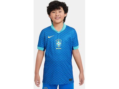 NIKE Kinder Fantrikot Brazil 2024 Stadium Away Dri-FIT Blau