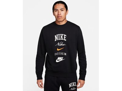 NIKE Herren Shirt M NK CLUB BB CREW STACK GX Schwarz