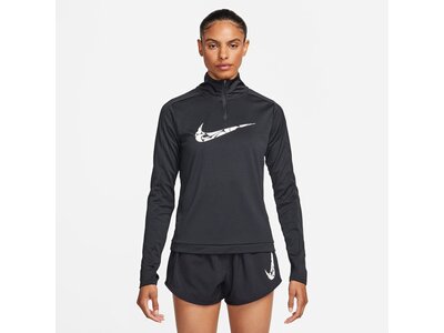 NIKE Damen T-Shirt W NK SWSH HBR DF HZ MID Schwarz