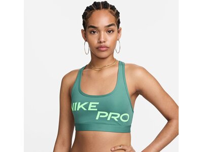 NIKE Damen Shirt Pro Swoosh Light-Support Non-Padded Graphic Grün