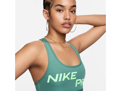 NIKE Damen Shirt Pro Swoosh Light-Support Non-Padded Graphic Grün