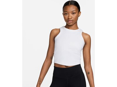 NIKE Damen Shirt W NK ONE FITTED DF CROP TANK Weiß