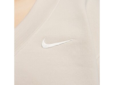 NIKE Damen Shirt W NSW PHNX FLC CROP VNECK Grau