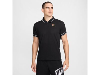 NIKE Herren Shirt Court Heritage Schwarz