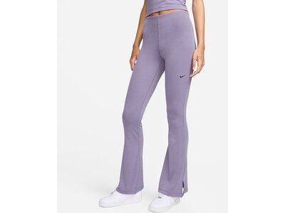 NIKE Damen Tight W NSW NK CHLL KNT MRIB MR FLR Lila