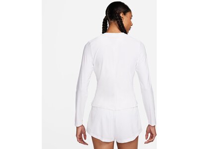 NIKE Damen Shirt NikeCourt Advantage Dri-FIT 1/4-Zip Weiß