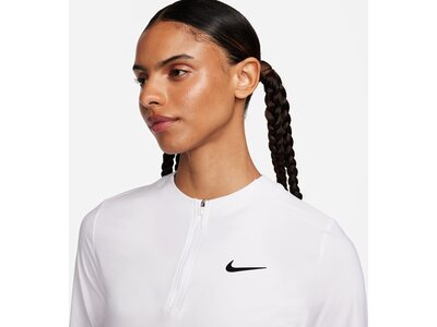 NIKE Damen Shirt NikeCourt Advantage Dri-FIT 1/4-Zip Weiß