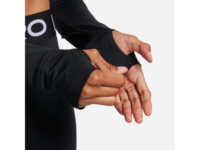 NIKE Damen Shirt Pro 365 Dri-FIT Cropped Schwarz