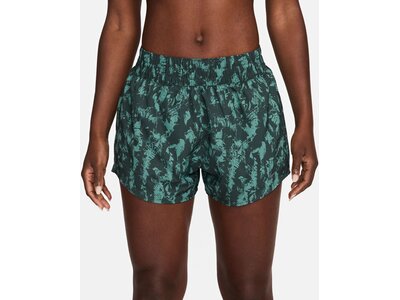 NIKE Damen Shorts One Breathable Dri-FIT High-Waisted Brief-Lined 3" Printed Grau