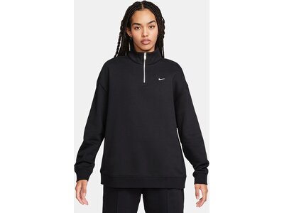 NIKE Damen Shirt Sportswear Oversized 1/4-Zip Fleece Schwarz