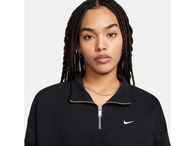 NIKE Damen Shirt Sportswear Oversized 1/4-Zip Fleece Schwarz