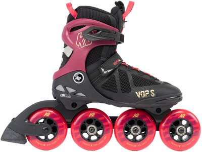 K2 Damen Inlineskates VO2 S 90 PRO SHORT CUFF burgandy_pink Pink