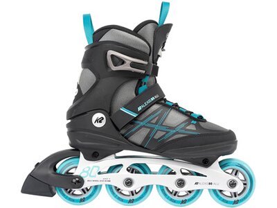 K2 Damen Inlineskates ALEXIS 80 ALU gray_cyan Grau