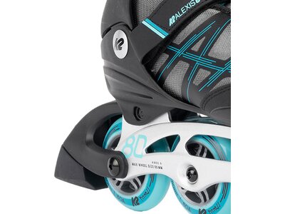 K2 Damen Inlineskates ALEXIS 80 ALU gray_cyan Grau